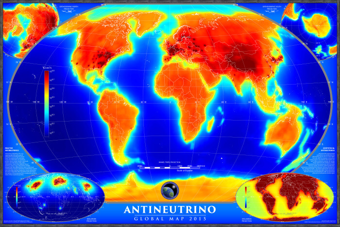 Antineutrino-Weltkarte