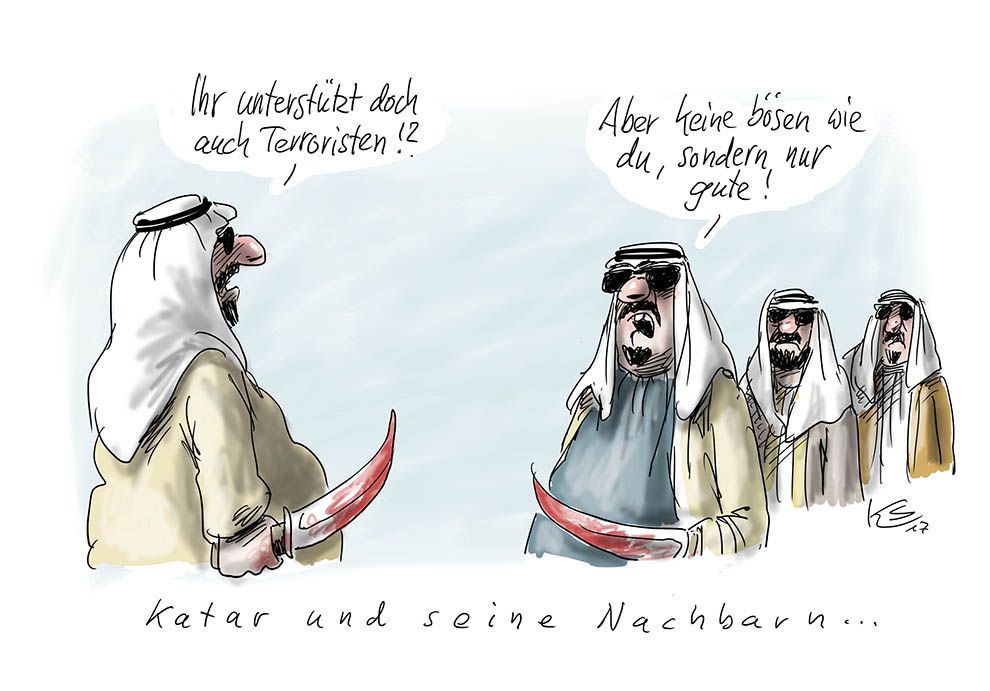 Katar und seine Nachbarn.
