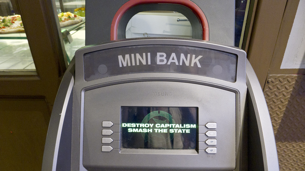 ironischer Geldautomat