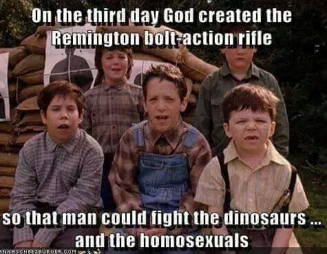 On the third day God created the Remington bolt-action rifle