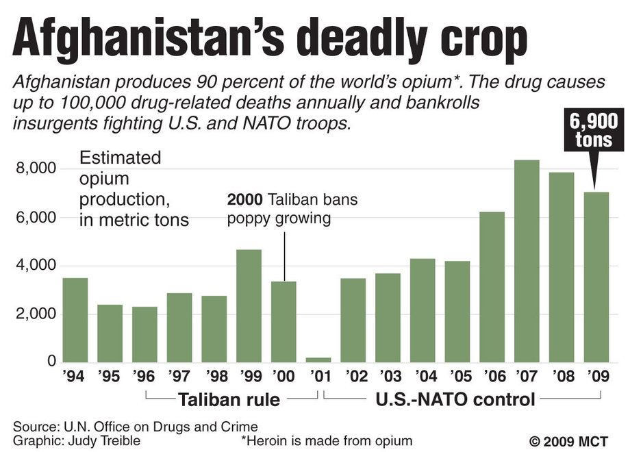 Entwicklung der Opium-Produktion