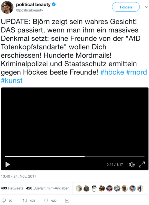 Die “AfD-Totenkopfstandarte” steht nun Bernd zur Seite