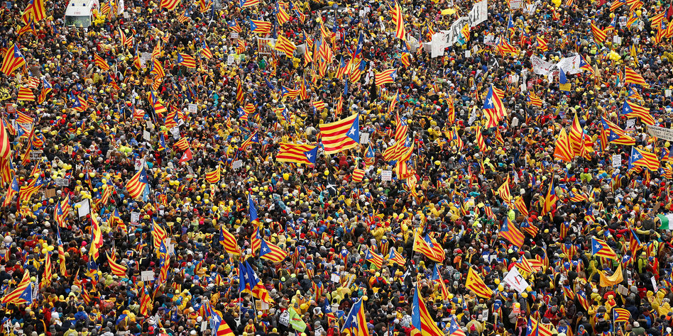 Katalanendemo in Brüssel: 45.000 appellieren an Europa