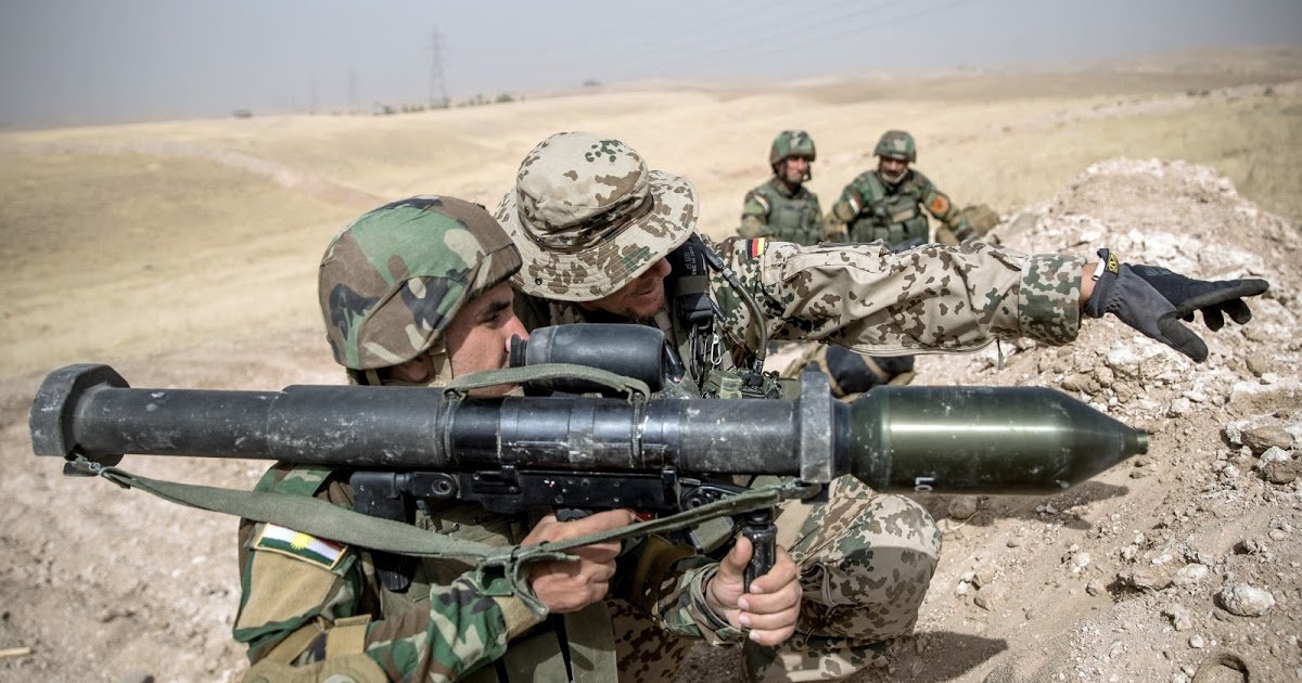 Kurden froh, dass sie deutsche Waffen haben, um sich gegen deutsche Panzer der Türken zu wehren