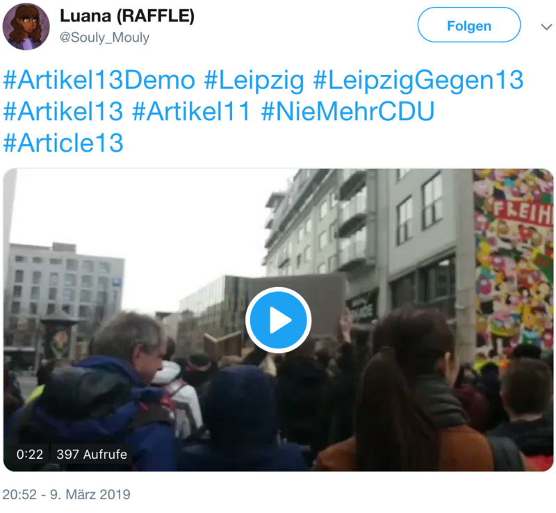 Artikel-13-Demo in Chemnitz