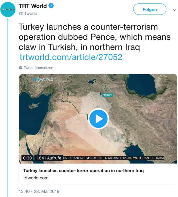 Die Türkei fällt in den Irak ein