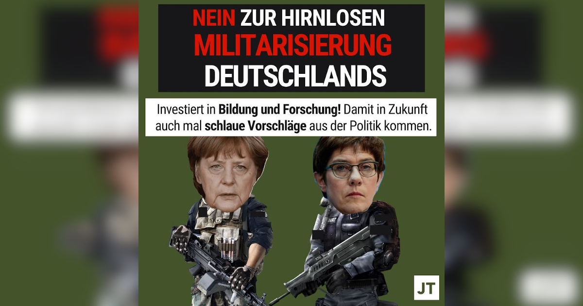 Nein zur hirnlosen Militarisierung Deutschlands
