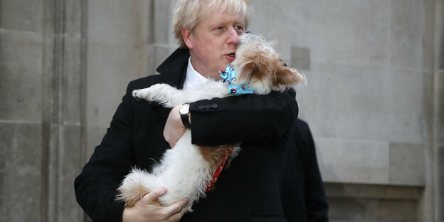 Was für ein süsser kleiner Hund! Alle haben Boris lieb!