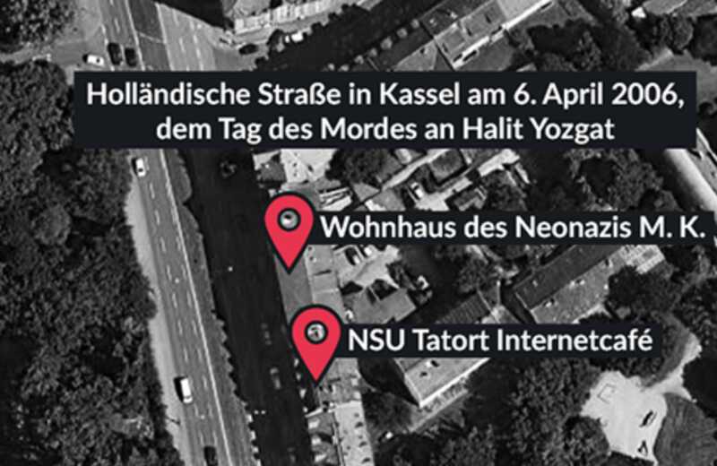 Karte des Gebiets beim Tatort in Kassel