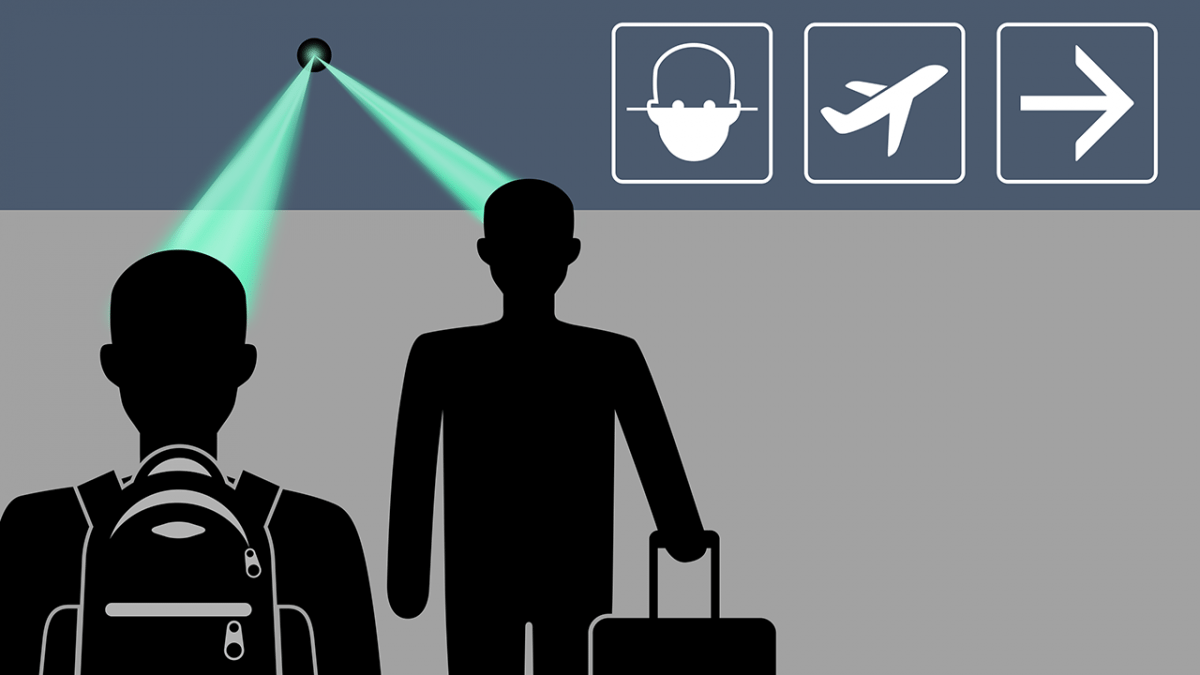 Zweifache biometrische Gesichtserkennung bei Flugpassagieren