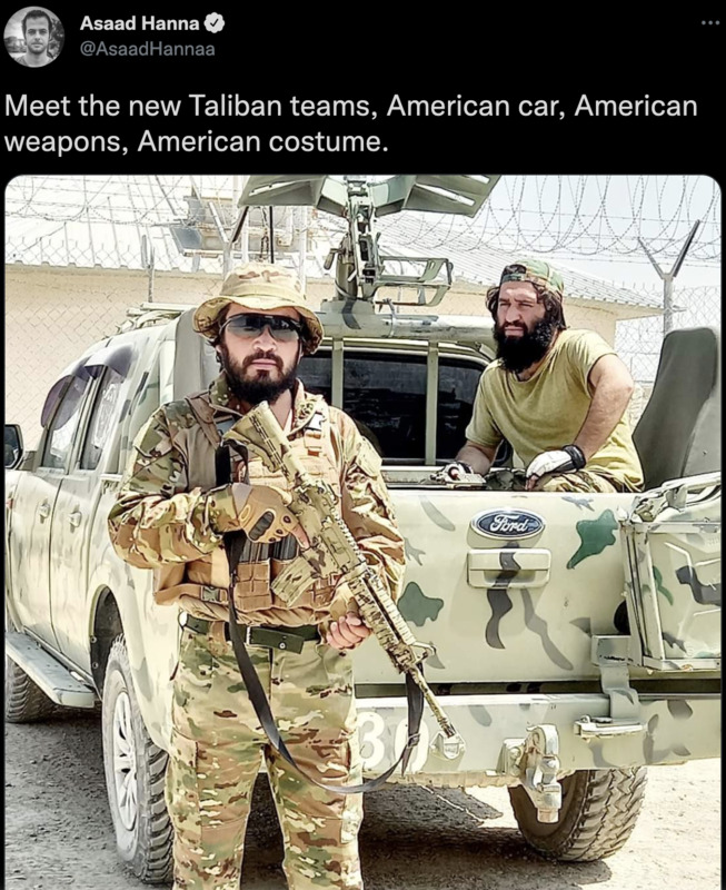 Die neuen Taliban: US-Fahrzeug, US-Waffen, US-Uniformen