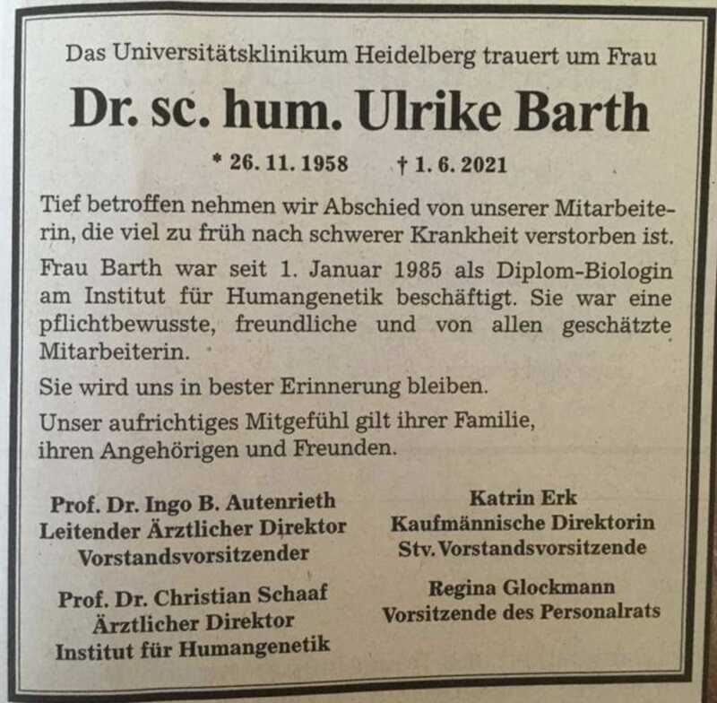 Dr. sc. hum. Ulrike Barth