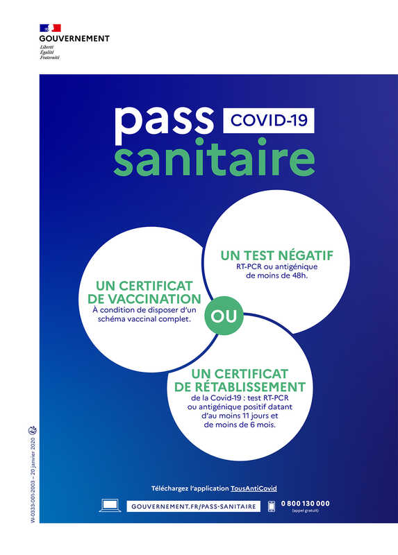 Covid-Pass-Poster Frankreich