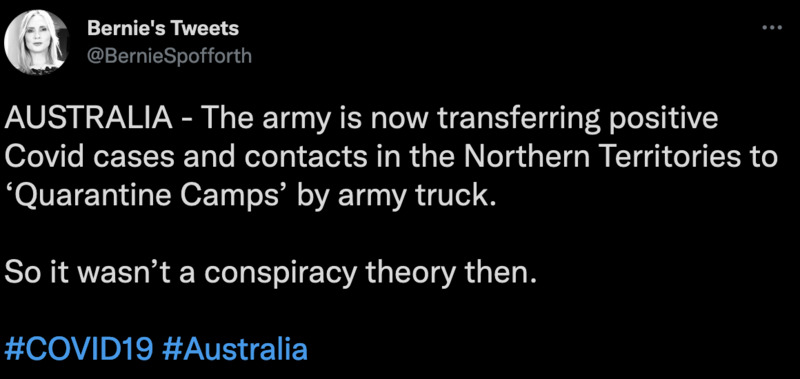 Die australische Armee transportiert nun Ungeimpfte in die Konzentrationslager