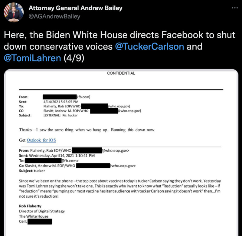 Direkte Zensuranweisung aus dem Weissen Haus: Facebook muss die Journalisten Tucker Carlson und Tomi Lahren zum Schweigen bringen