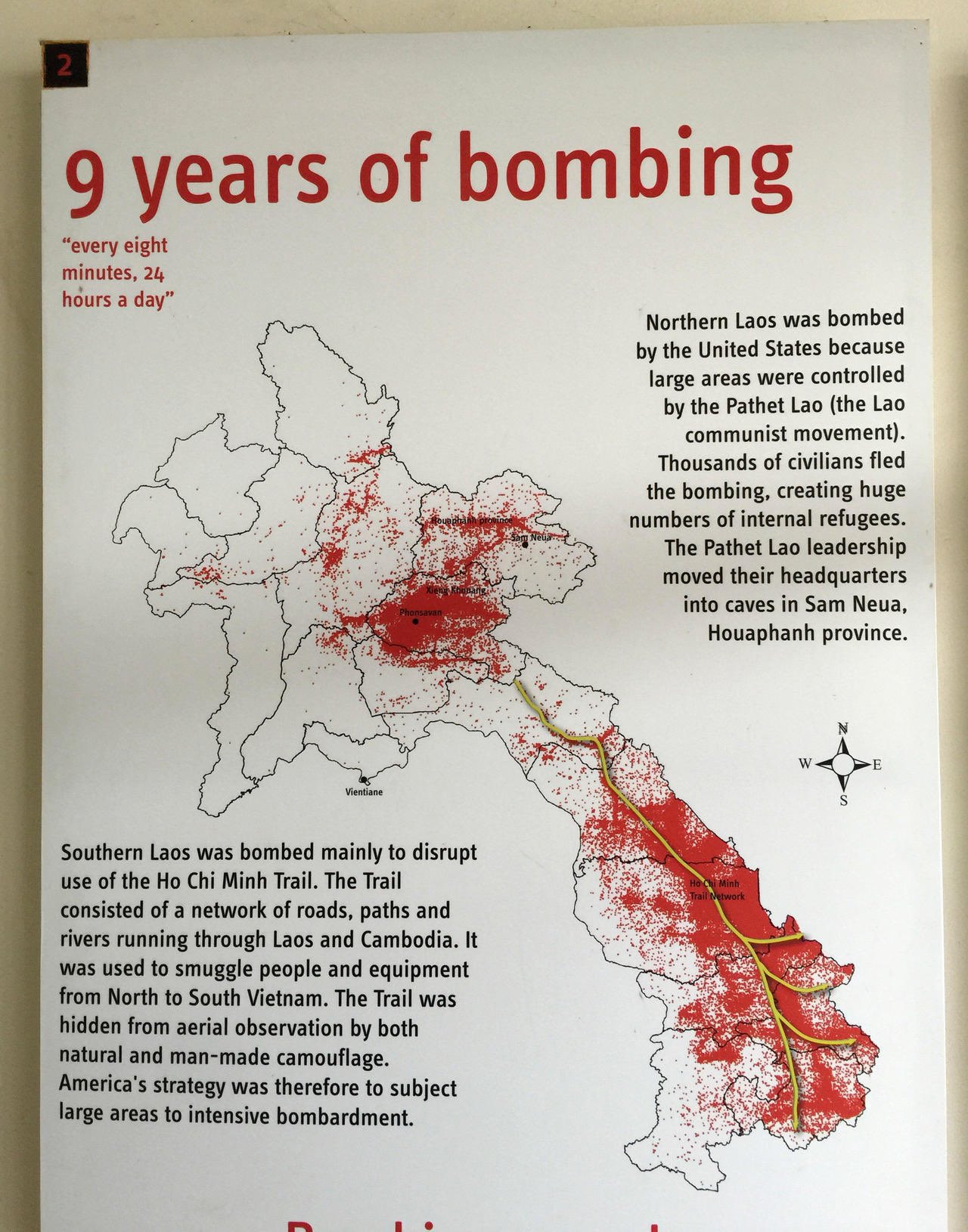 Zur Erinnerung: die USA haben 270 Millionen Cluster-Bomben auf Laos abgeworfen. 50 Jahre später sterben immer noch Zivilisten.