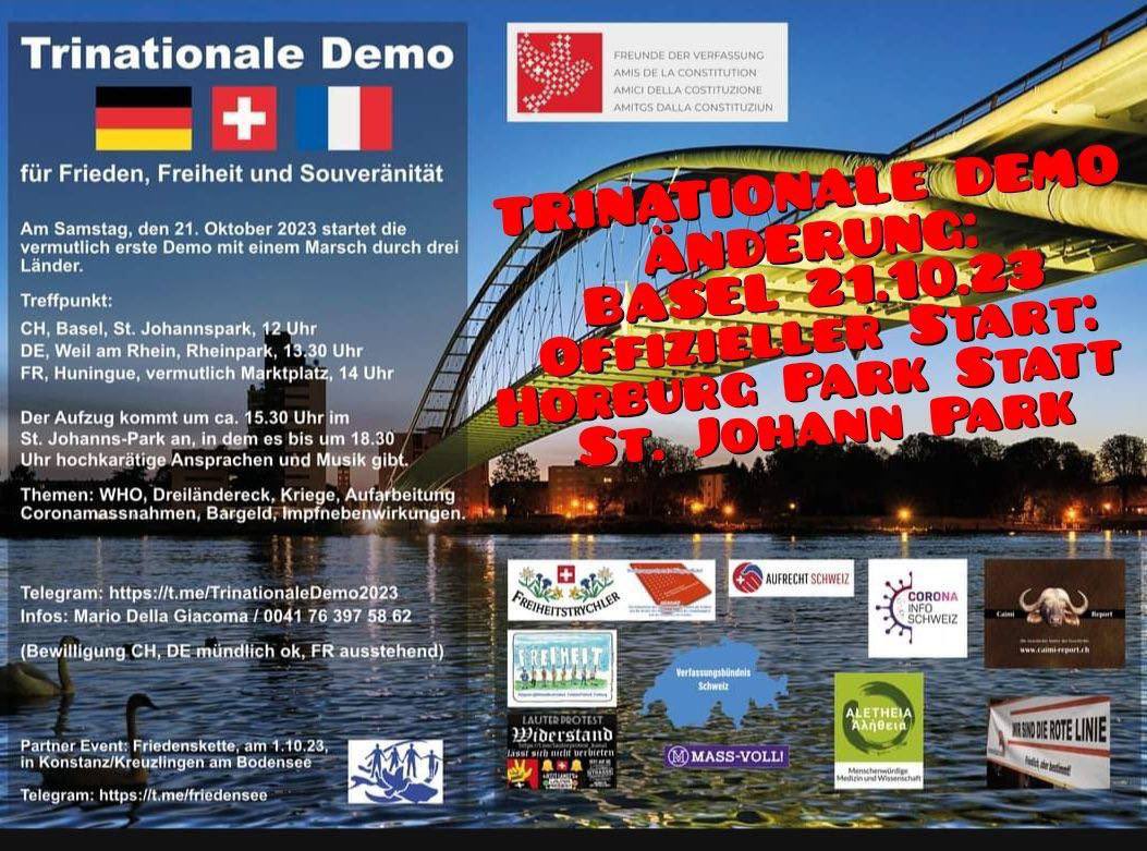 Trinationale Freiheits-Demo in Basel am 21.10.23