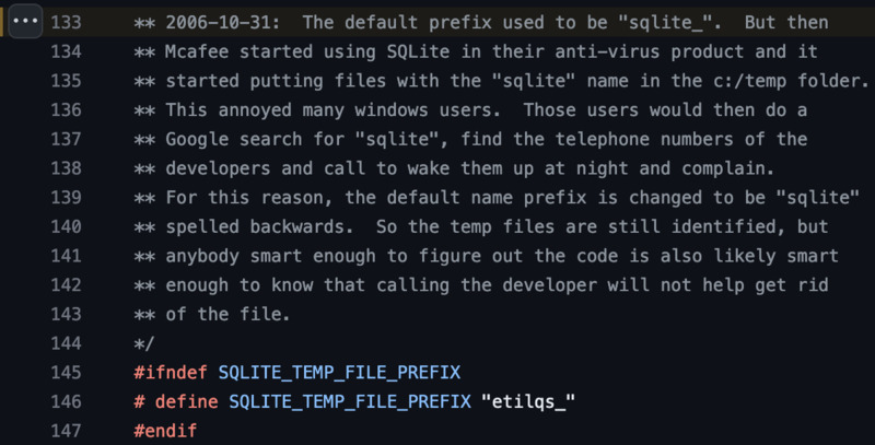 Aus dem SQLite3-Quellcode