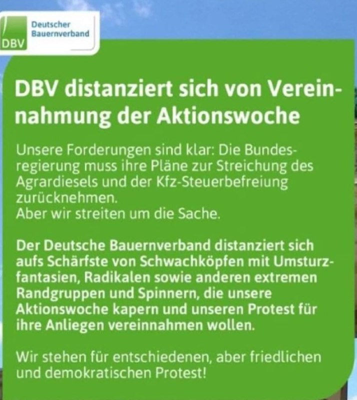Presseerklärung des Deutschen Bauernverbands