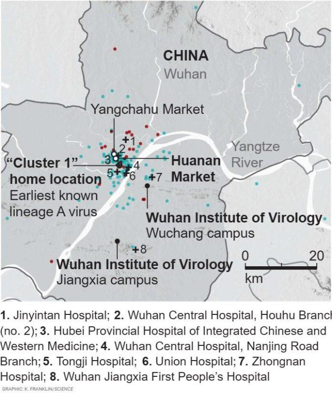 Karte von Wuhan