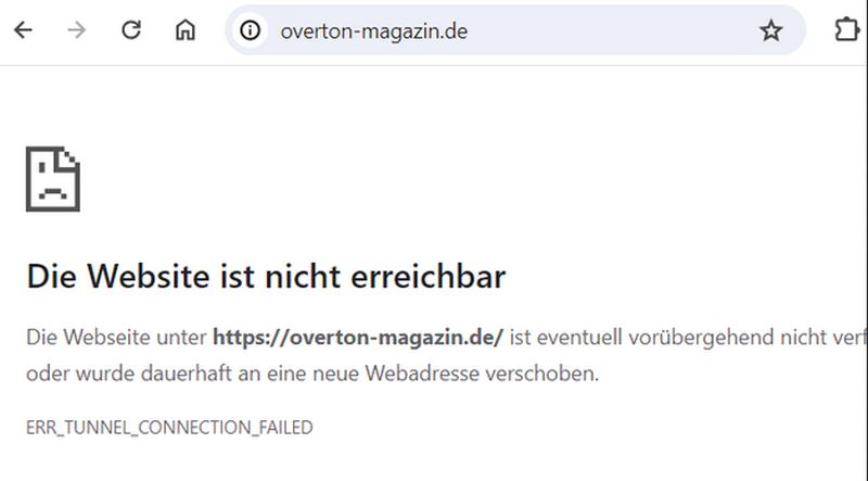 Deutsche Bahn blockiert Overton-Magazin