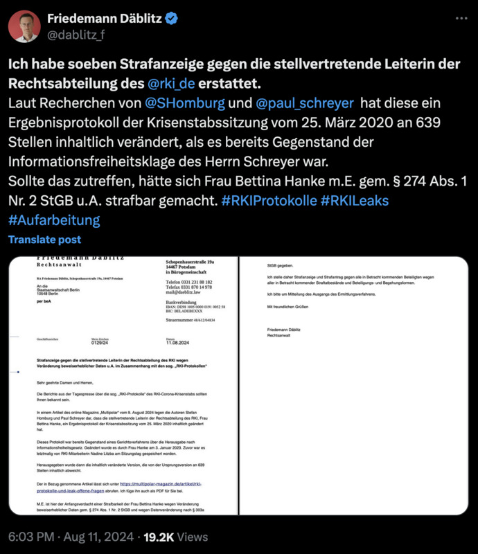 Staatsanwälte gehören in Deutschland der Exekutive, sprich: der Regierung an. Sie ermitteln nicht gegen ihren eigenen Verein.