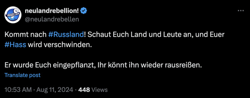 Die Gehirngewaschenen kommen nicht. Sie haben Angst.