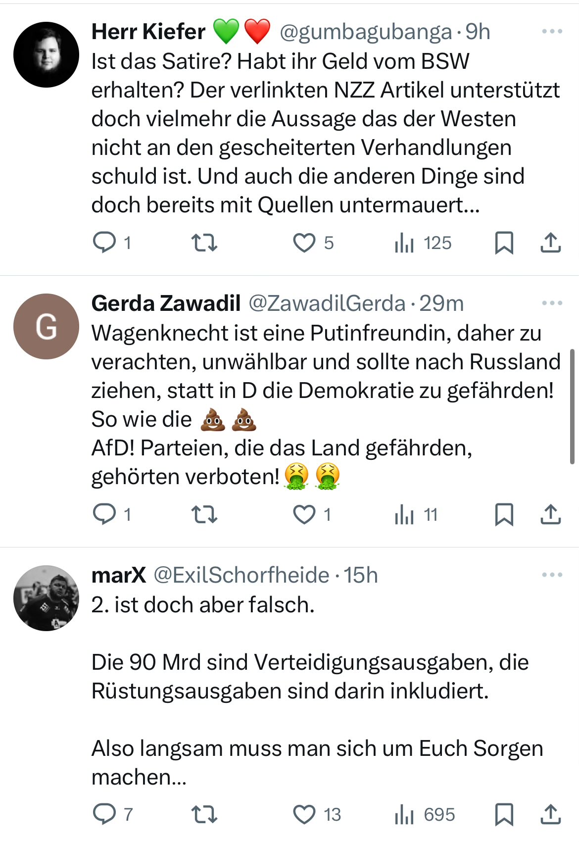 Gutende bei der Verteidigung ihres Weltbildes