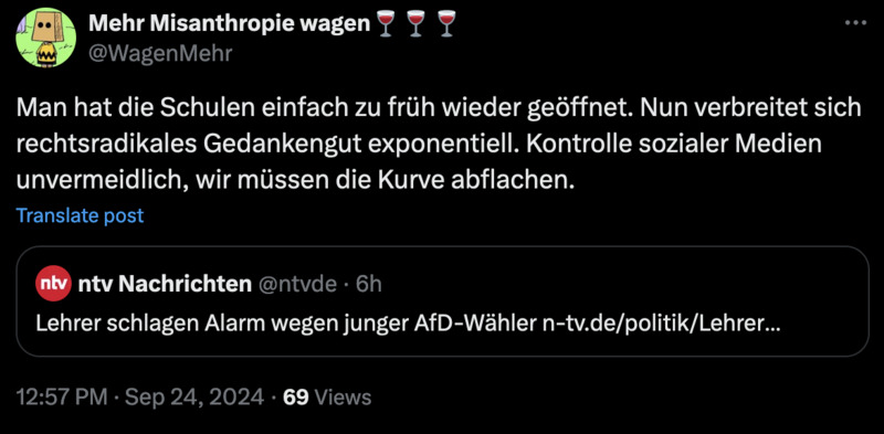 Mehr Misanthropie wagen