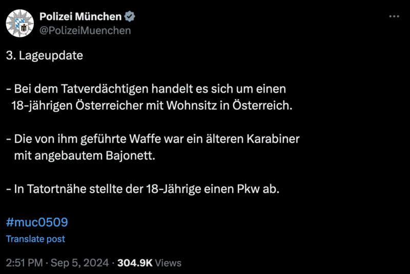 Der Attentäter von München hat mit einem älteren Militärkarabiner geschossen – er wurde beim Schusswechsel mit der Polizei getötet