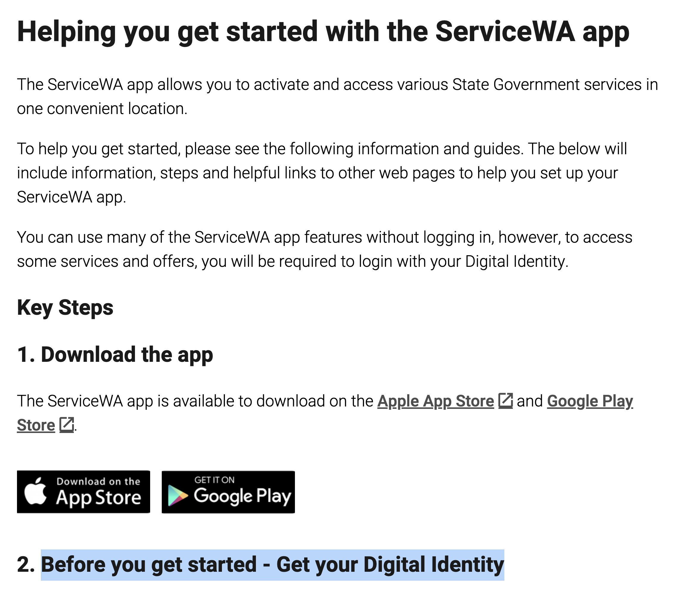 Before you get started – Get your Digital Identity