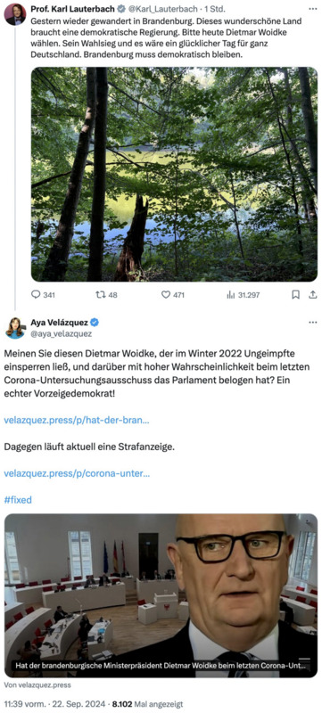 «Dietmar Woidke, der im Winter 2022 Ungeimpfte einsperren ließ»