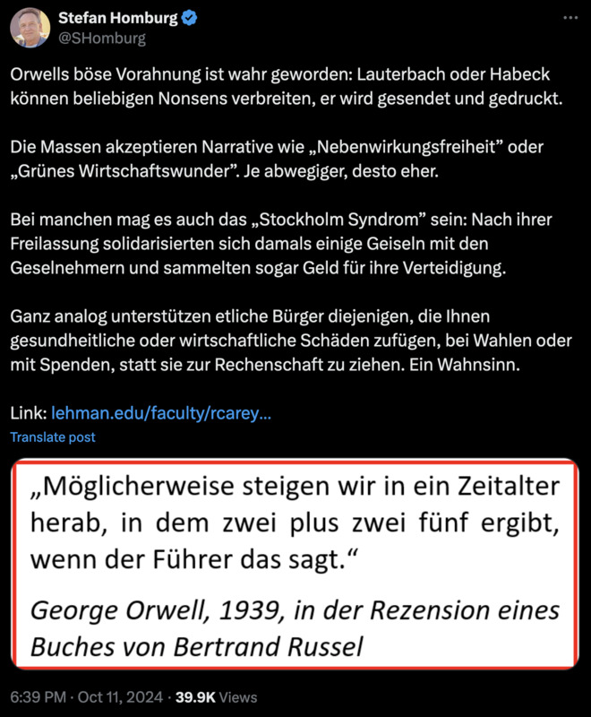 Oder es ist einfach Gleichschaltung