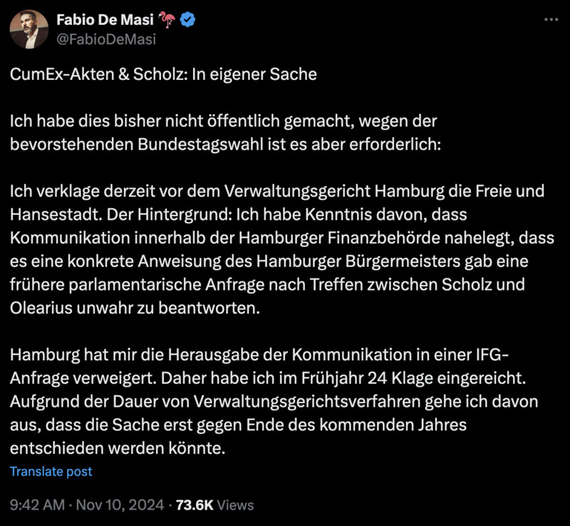 Wer nicht so vergesslich ist wie Scholz, vergisst aufgrund einer Dienstanweisung