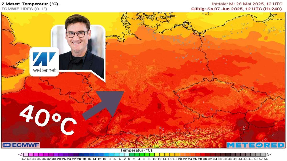 „Beunruhigender Vorbote“: Wetter-Modell prognostiziert bis zu 39 Grad an Pfingsten
