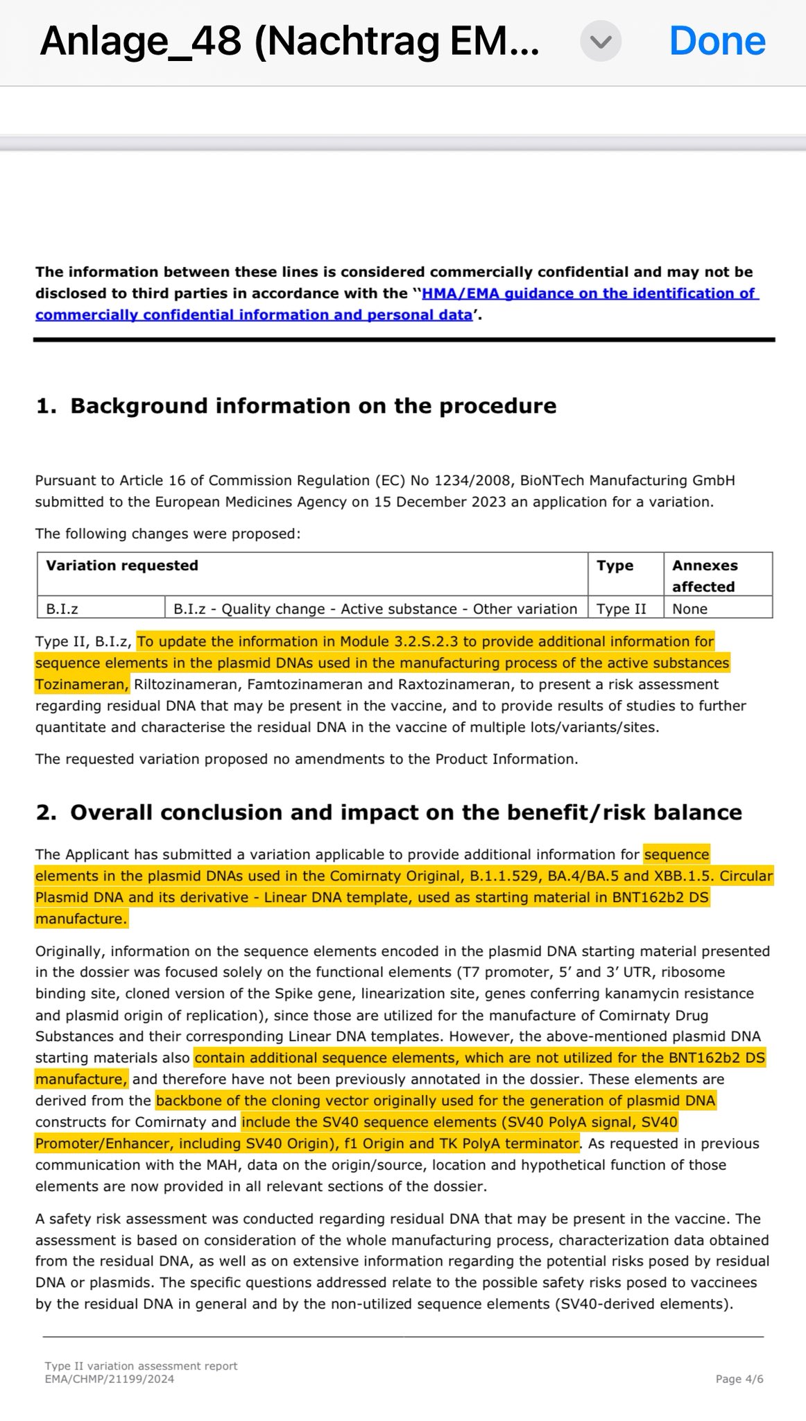 COMIRNATY – Type II assessment report