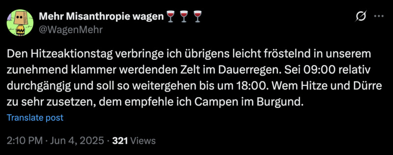 Mehr Misanthropie wagen