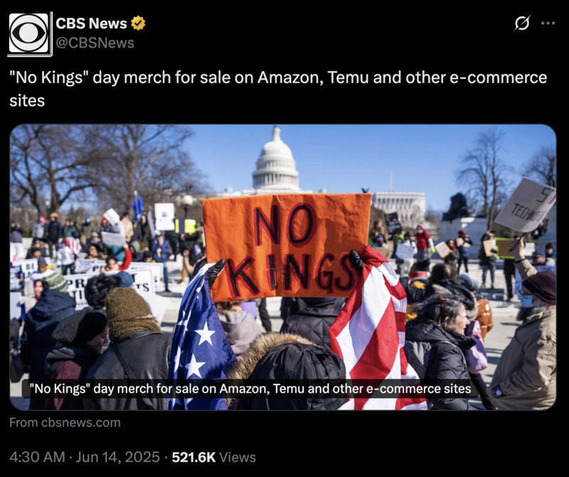 CBS bewirbt Merch zur Finanzierung der gewaltsamen Proteste