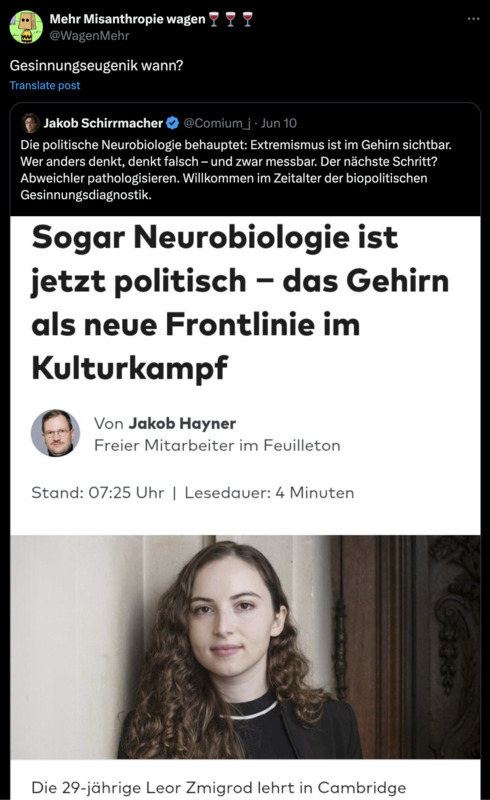 Was “die Wissenschaft” jetzt sagt