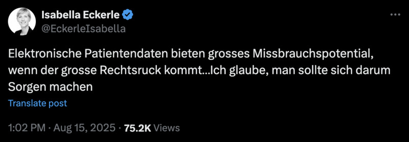 Tweets von Eckerle im Vergleich