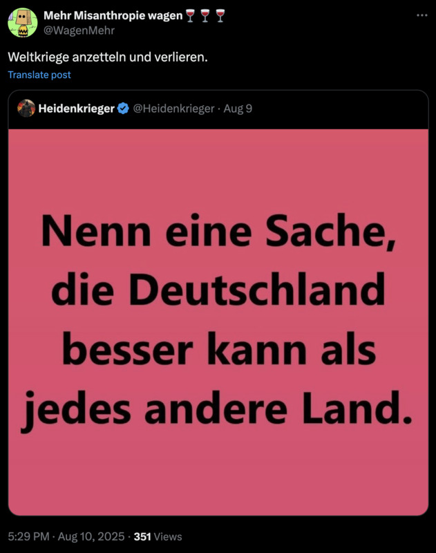 Mehr Misanthropie wagen