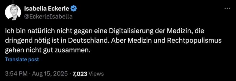 Tweets von Eckerle im Vergleich