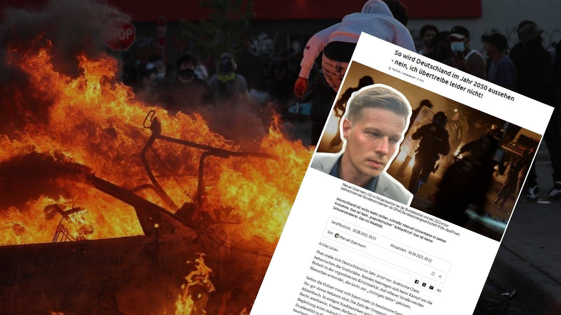 X sperrt Beitrag von Polizei-Gewerkschafter Ostermann - wir nicht