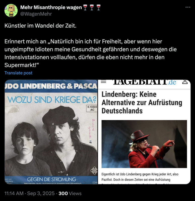Künstler im Wandel der Zeit.