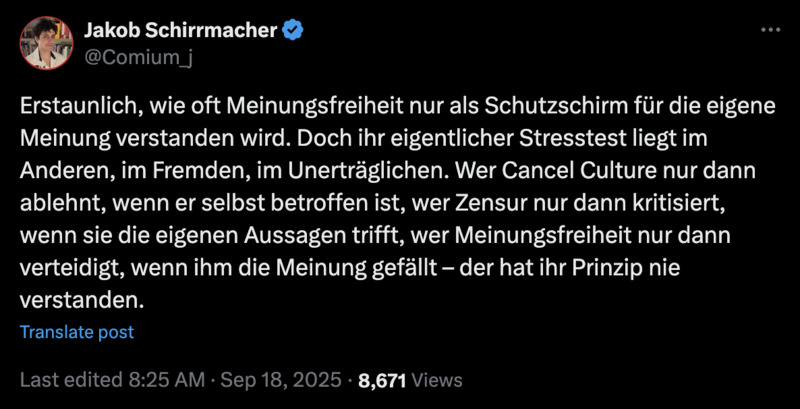 Keine Sekte duldet Ketzer