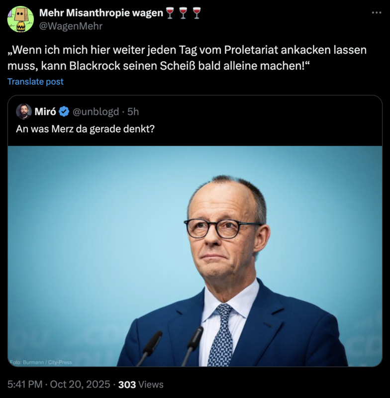Mehr Misanthropie wagen