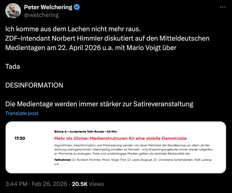 Kleiner Scherz des ZDF