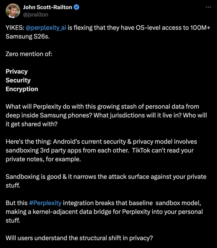 Der “structural shift in Privacy” ist, dass es keine mehr gibt