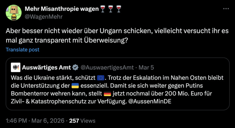 Geht leider nicht. Aus Gründen.