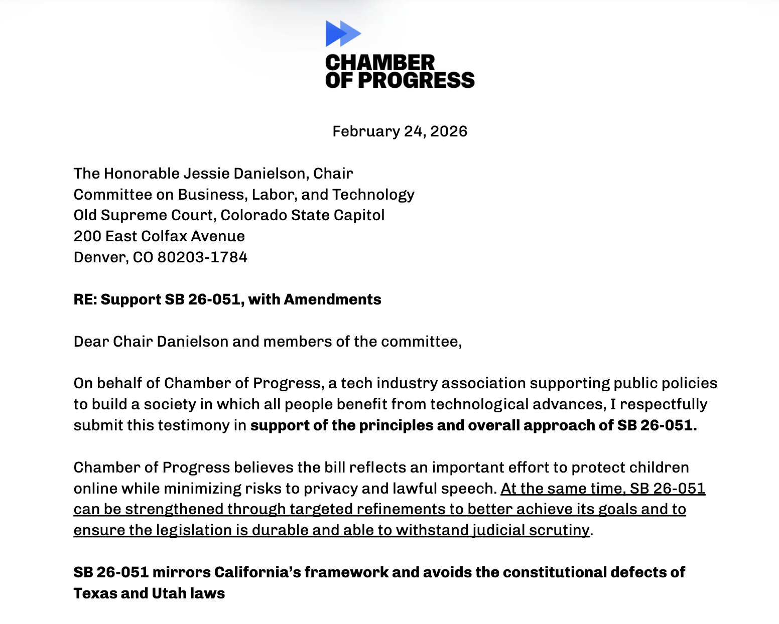 Der Chamber of Progress hat seine Haltung zur zwingenden Altersverifikation (ein Euphemismus für die E-ID) revidiert und unterstützt nun per Lobbyismus die obligatorische E-ID bereits für's Anmelden ans eigene Gerät